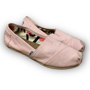 TOMS Pink Slip On Flats Women's 6.5
